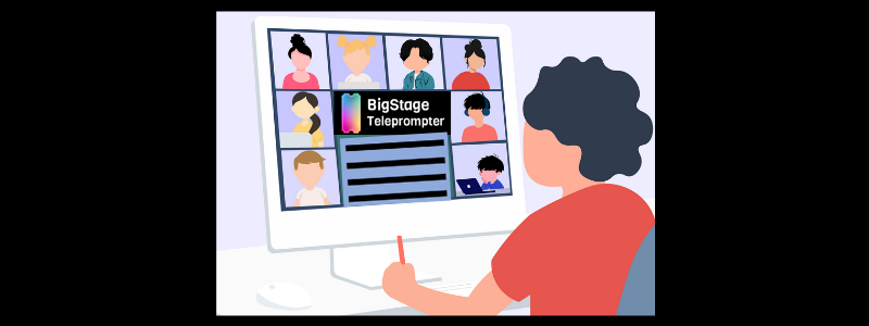 The BigStage Teleprompter prepares your supporters with questions and talking points in a virtual Town Hall meeting.