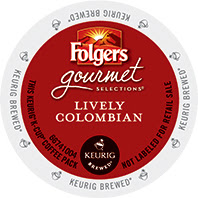 Folgers Lively Colombian Keurig K-Cup coffee pods