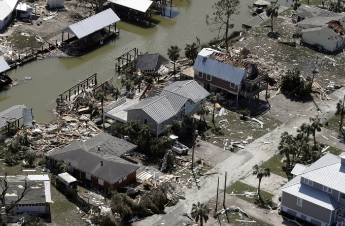 Sức tàn phá của bão Michael khi quét qua Florida