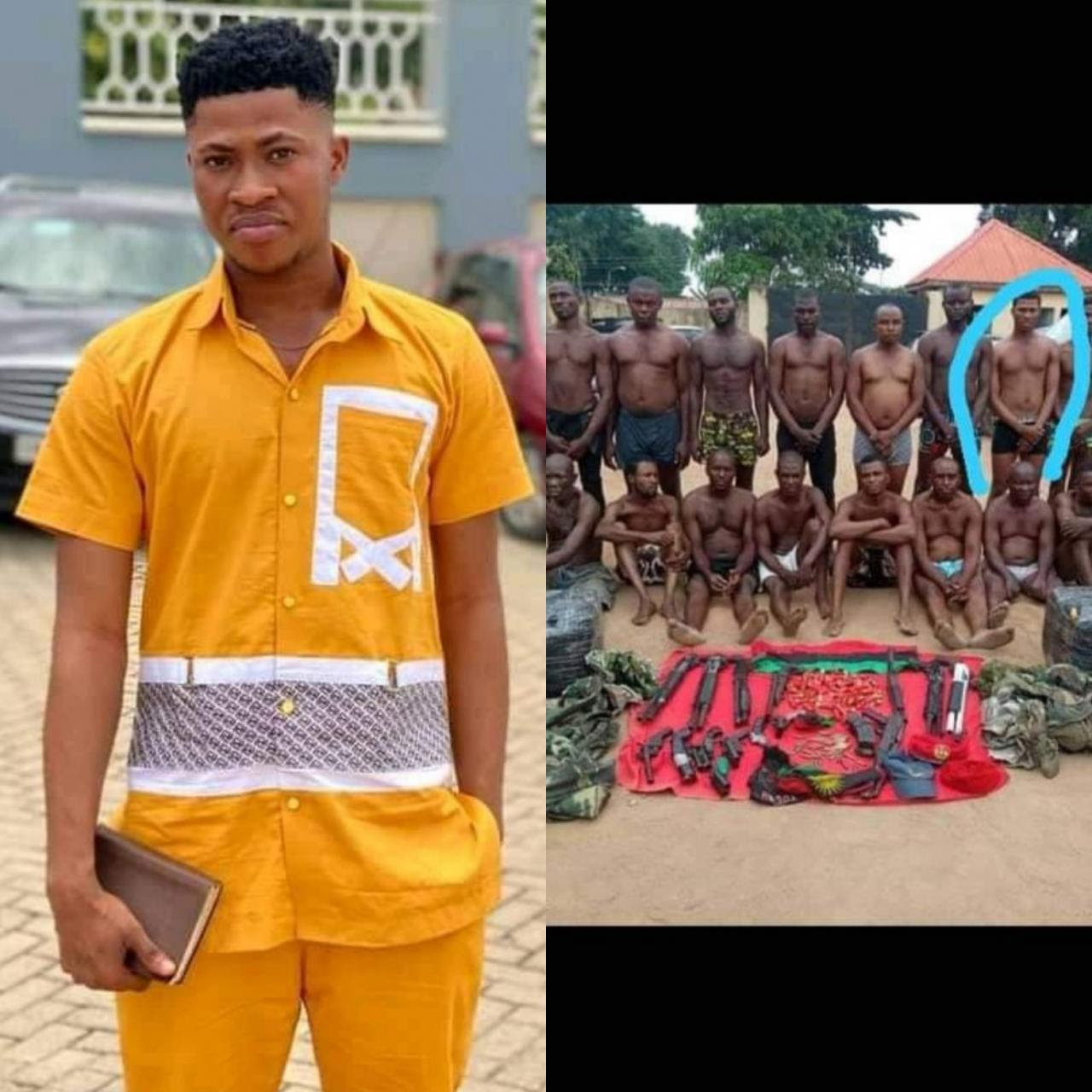 Man claims person paraded as IPOB member is his cousin who went to buy food for his sick mum after church
