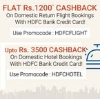 Rs 1000 off or Rs 1200(app) (using Hdfc credit card)