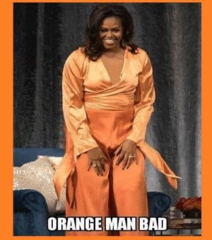orange man michelle obama