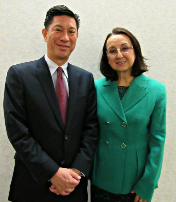 CHTA President Emil Lee with president-elect Karolin Troubetzkoy