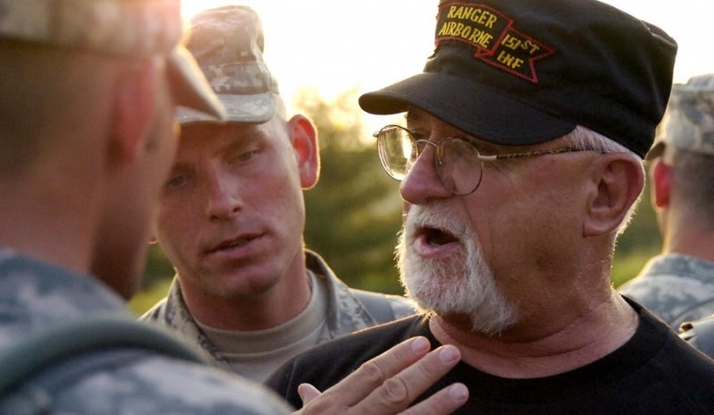 Vietnam Veteran talking with Soldiers