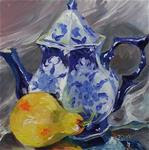 Pear Tea, 8 x 8 Oil, Still Life - Posted on Thursday, January 8, 2015 by Donna Pierce-Clark