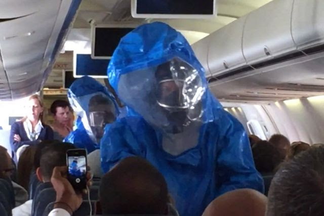 Airline Passenger Sneezes; 