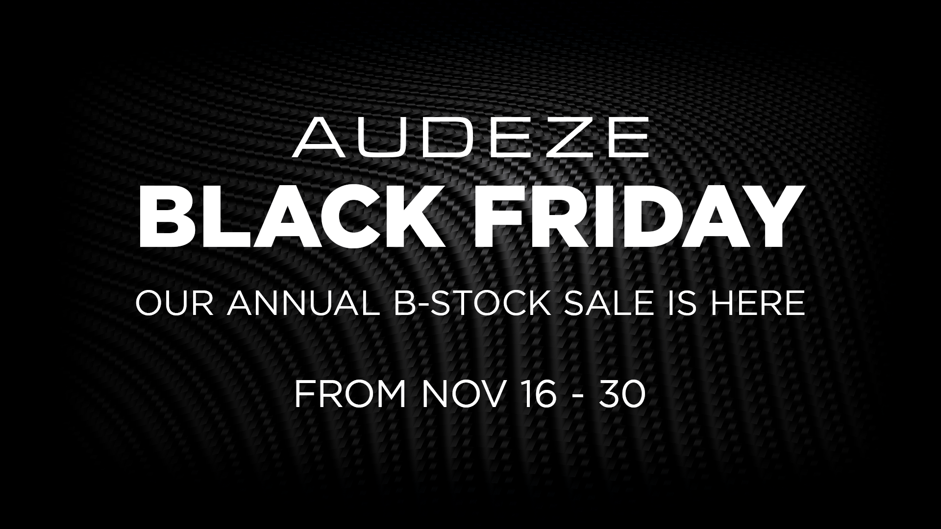 Audeze Black Friday Annual B-Stock Sale