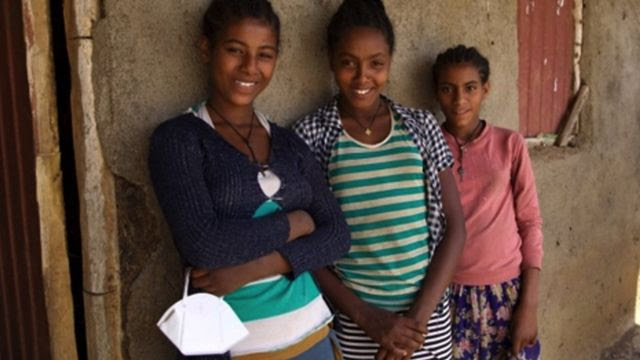 From left to right: Abeba, Mekdes and Wude, three girls from Ethiopia who have avoided getting married before turning 18.