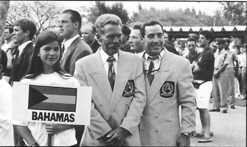 Jimmie Lowe e Rob Lindley, dupla das Bahamas. Foto - edição Snipe Bulletin dezembro de 1993