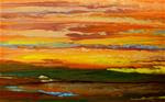 Contemporary Abstract Landscape,Sunset Art Painting "Blazing Sky Reflected III" by ColoradoContempor - Posted on Wednesday, March 18, 2015 by Kimberly Conrad