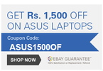 Get Rs.1500 off on Asus Laptops