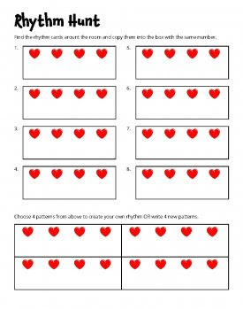 rhythm hunt worksheet