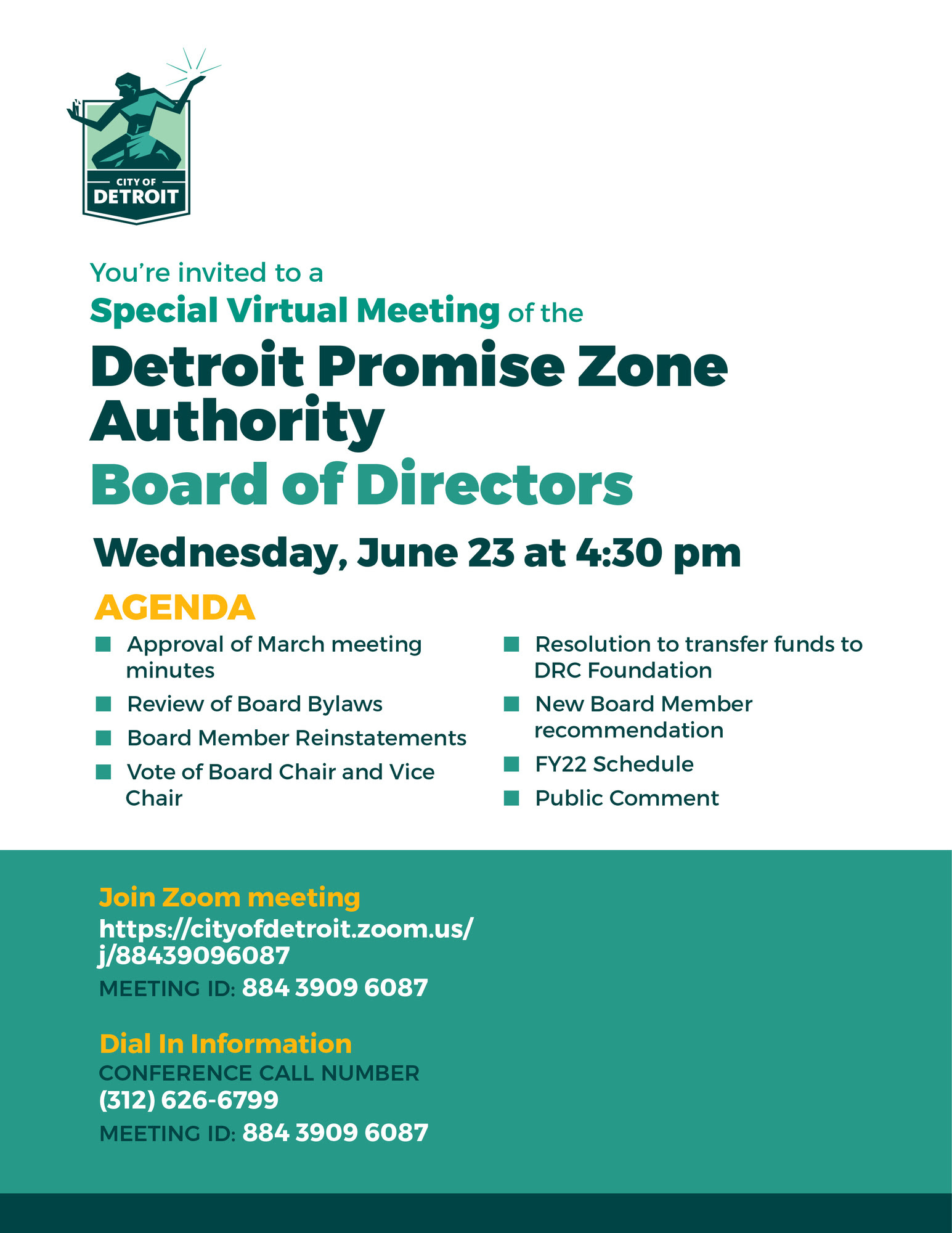 Detroit Promise Zone Authority Board Meeting 6.23.21