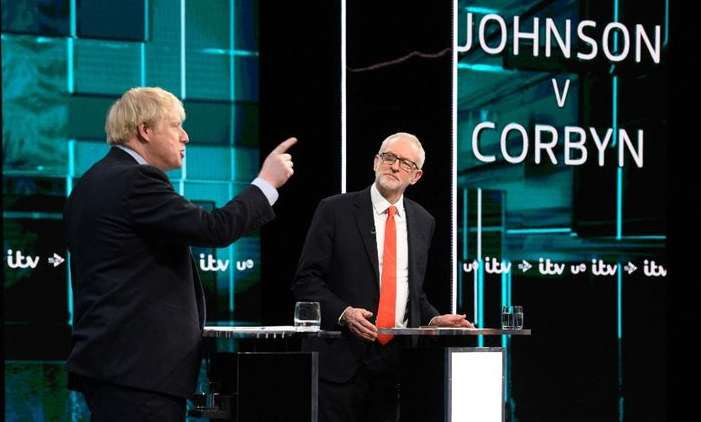 Johnson and Corbyn in debate