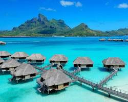luxurious overwater bungalow in Tahiti