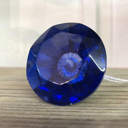 Blue crystal knob by Gisela Graham
