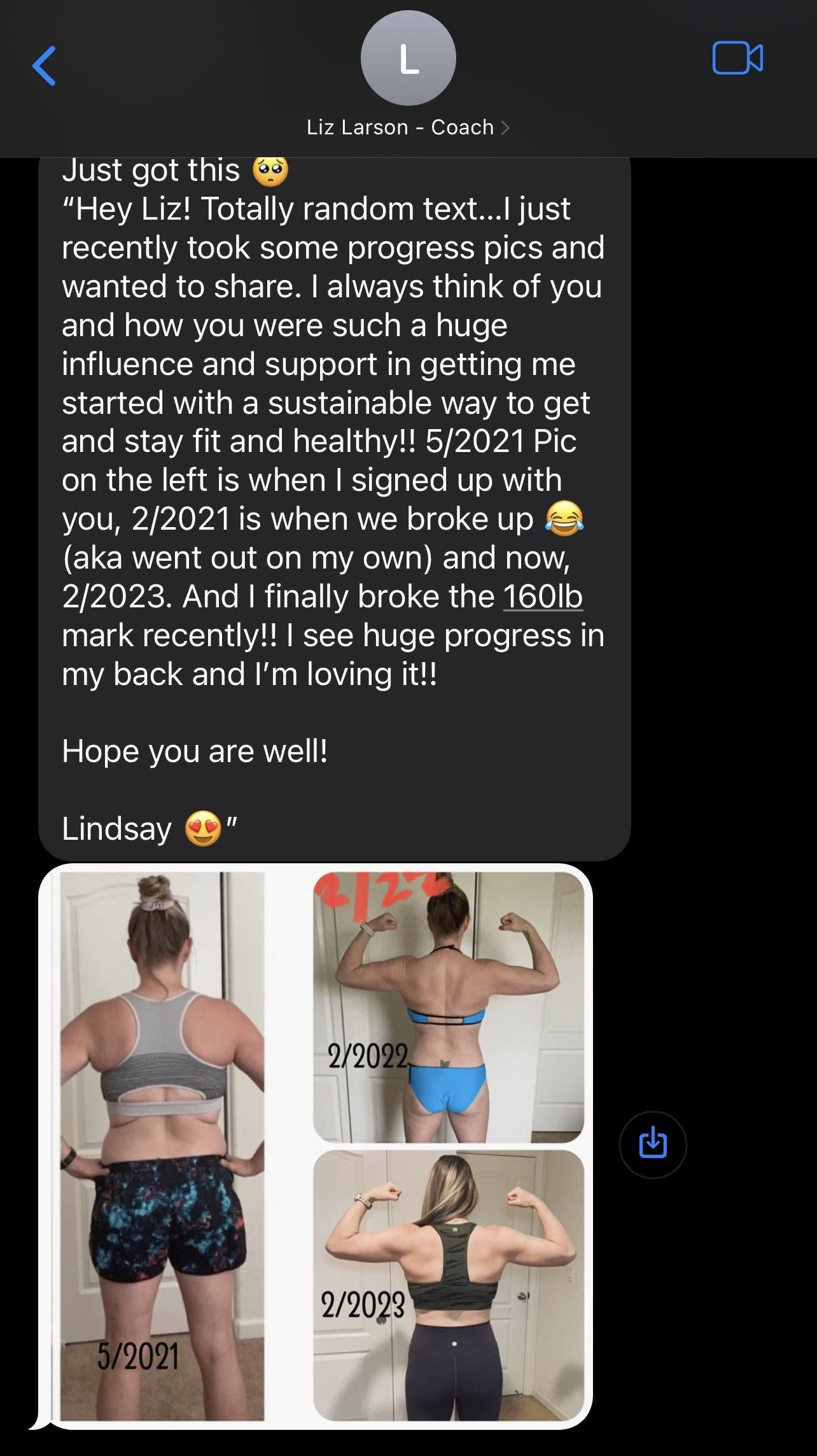 Results from a client who invested in a training and nutrition coach