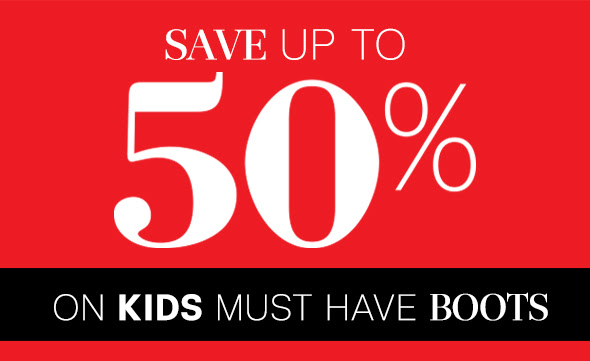 Save up to 50% on must-have boots