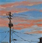 Sunset and Lines - Posted on Sunday, March 22, 2015 by Theresa Gonzales