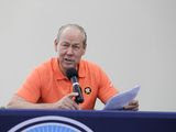Houston Astros owner Jim Crane speaks during a news conference before the start of the first official spring training baseball practice for the team Thursday, Feb. 13, 2020, in West Palm Beach, Fla. (AP Photo/Jeff Roberson) ;