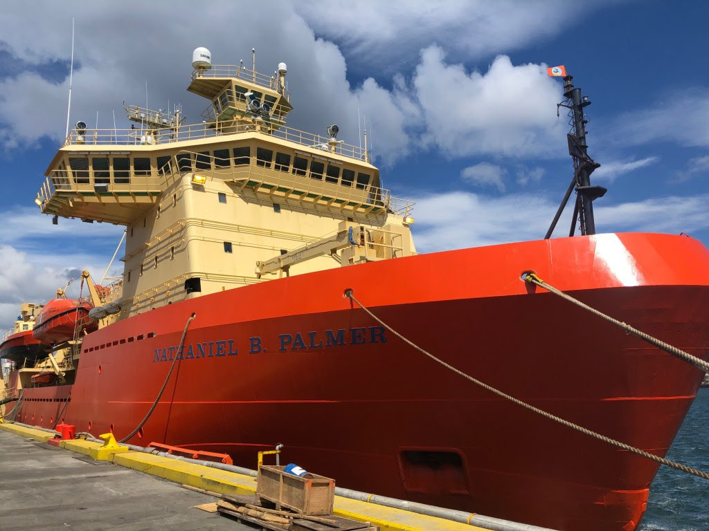The Nathaniel B. Palmer in port. Photo courtesy of Jeff Goodell