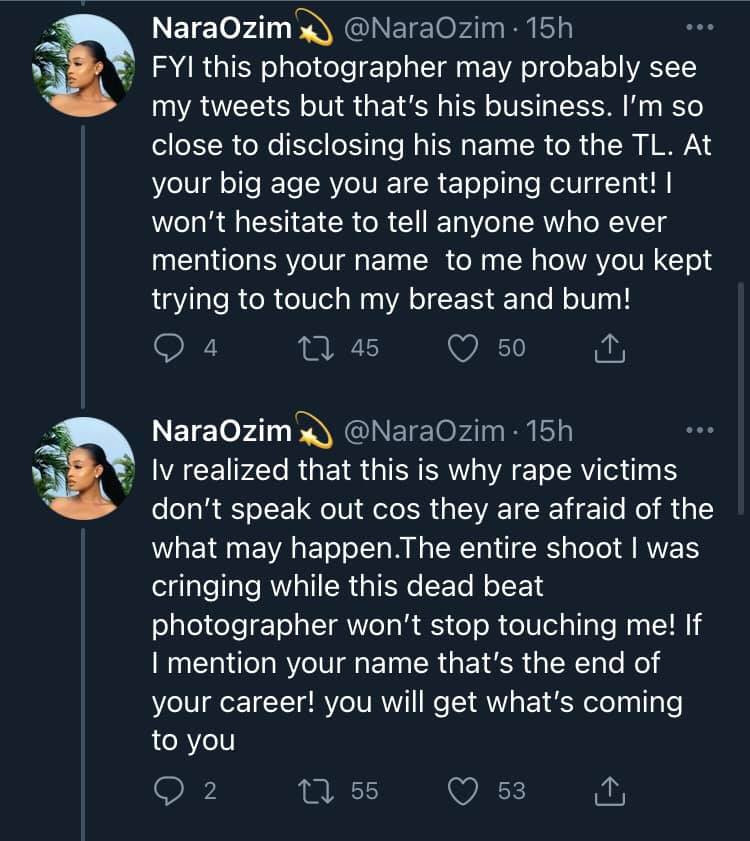 Photographer threatens lawsuit after a model accused him of 