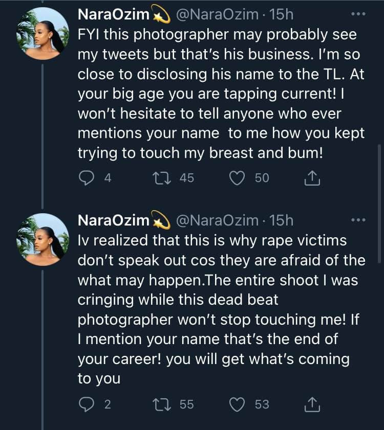 Photographer threatens lawsuit after a model accused him of