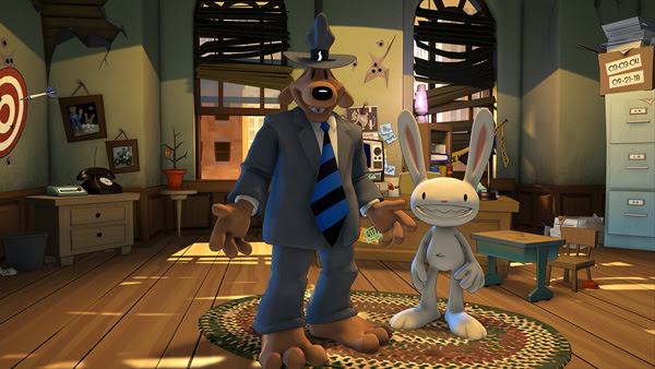 Sam & Max in their remastered office