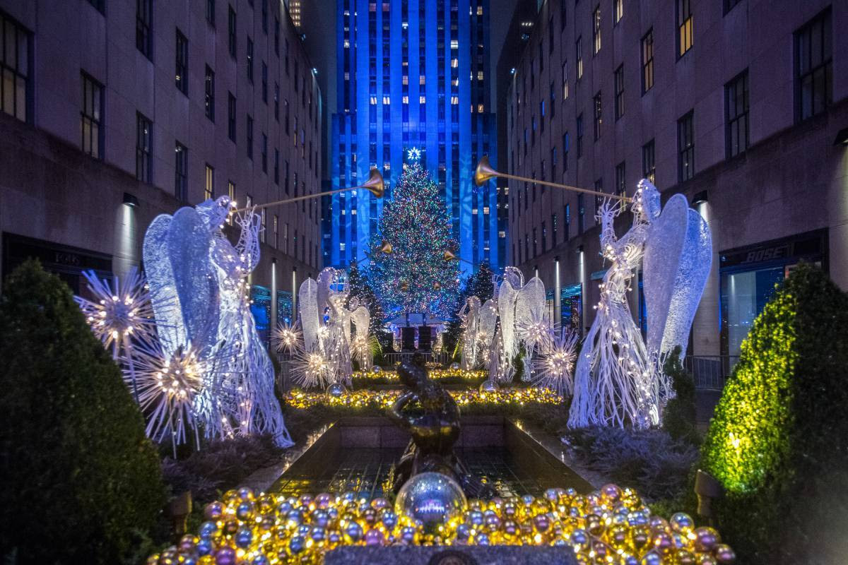 El mítico Rockefeller Center en Navidad.