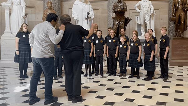 Watch: Capitol Police Stop Children's Choir from Singing the National Anthem Inside US Capitol
