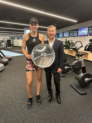 Elena Rybakina and Bulat Utemouratov. Source: Kazakhstan Tennis Federation Elena Rybakina and Bulat Utemouratov. Source: Kazakhstan Tennis Federation