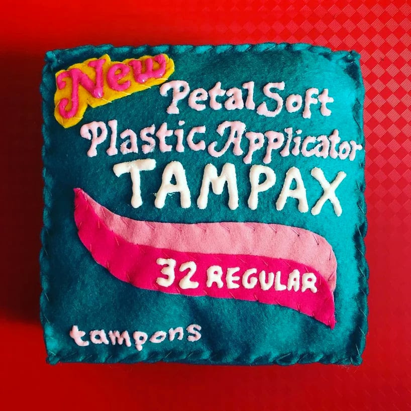 Lucy Sparrow, <em>Sparrow Mart</em> (2018), tampons. Photo courtesy of the artist.