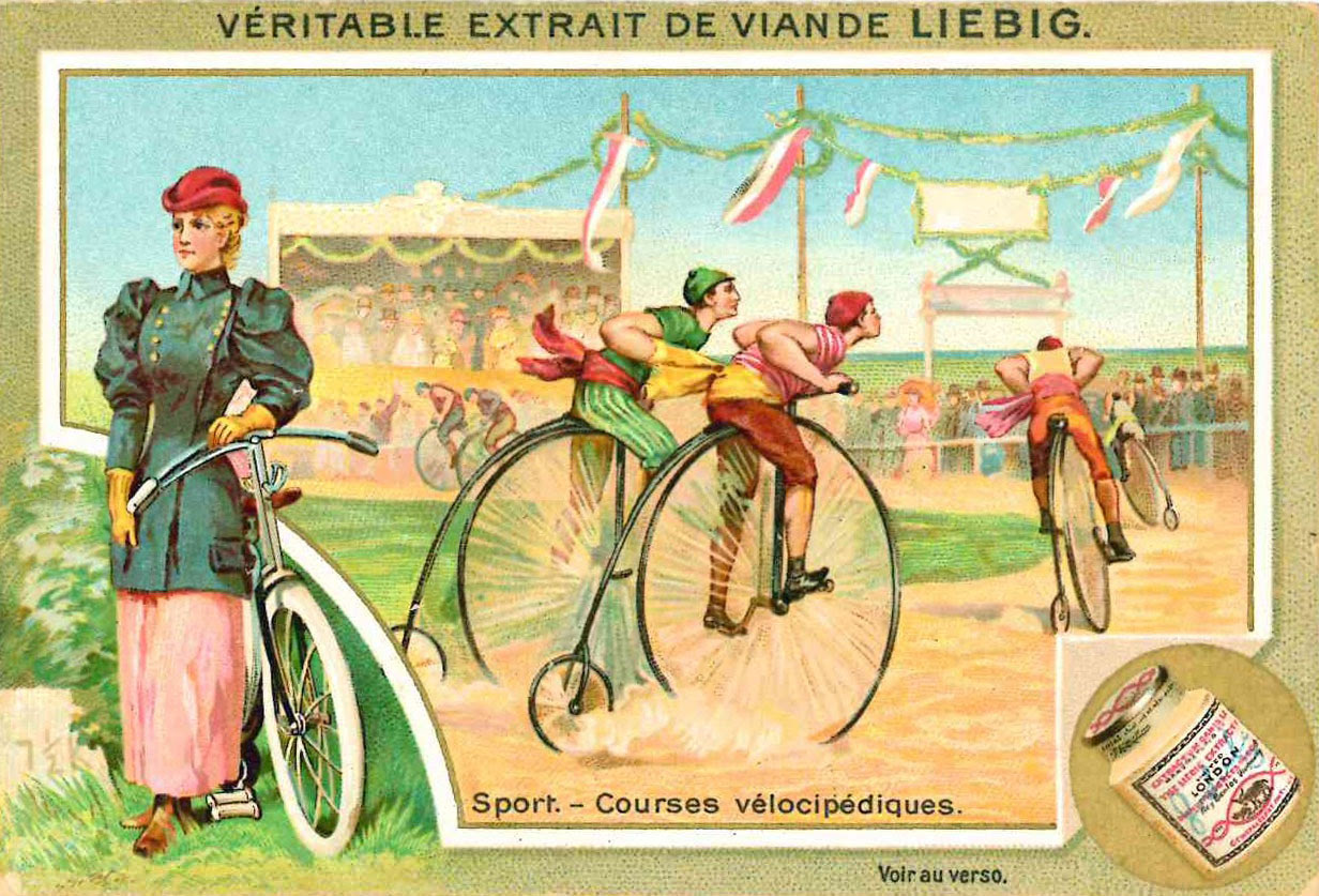 Corse velocipediste, 1896. Courtesy
Comune di Modena, Museo della Figurina –
Fondazione Modena Arti Visive Corse velocipediste, 1896. Courtesy
Comune di Modena, Museo della Figurina –
Fondazione Modena Arti Visive