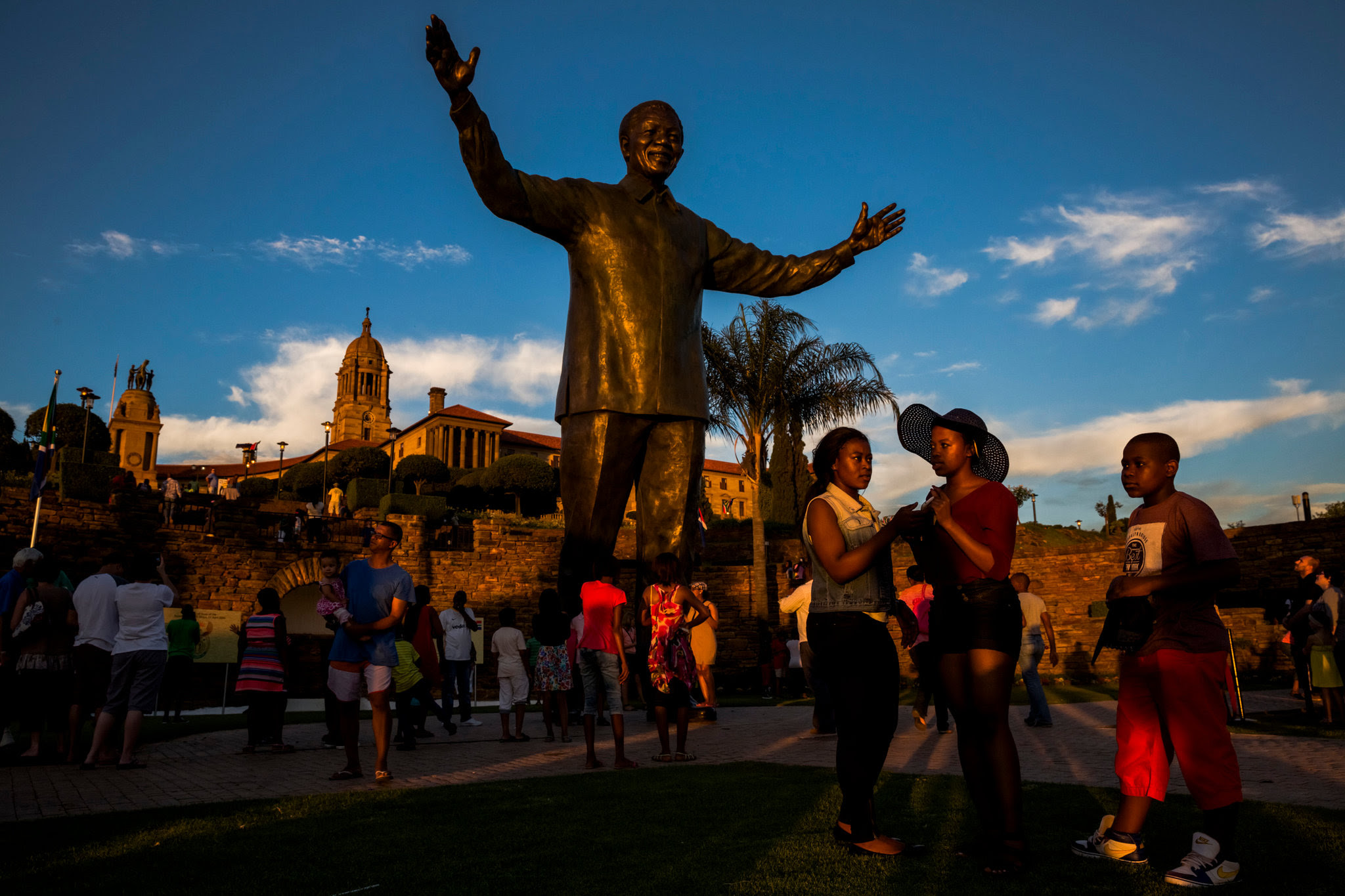 A statue of Nelson Mandela in Pretoria. While Mr. Mandela is still revered in the West, his legacy is regarded more harshly in South Africa, especially by young blacks. Credit Daniel Berehulak for The New York Times 
