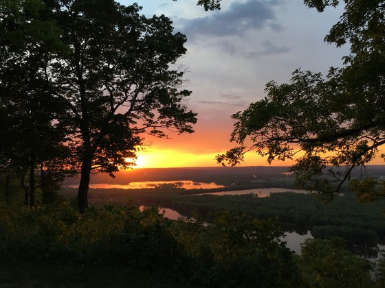 sunset over Wyalusing state park