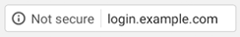 Not secure | login.example.com