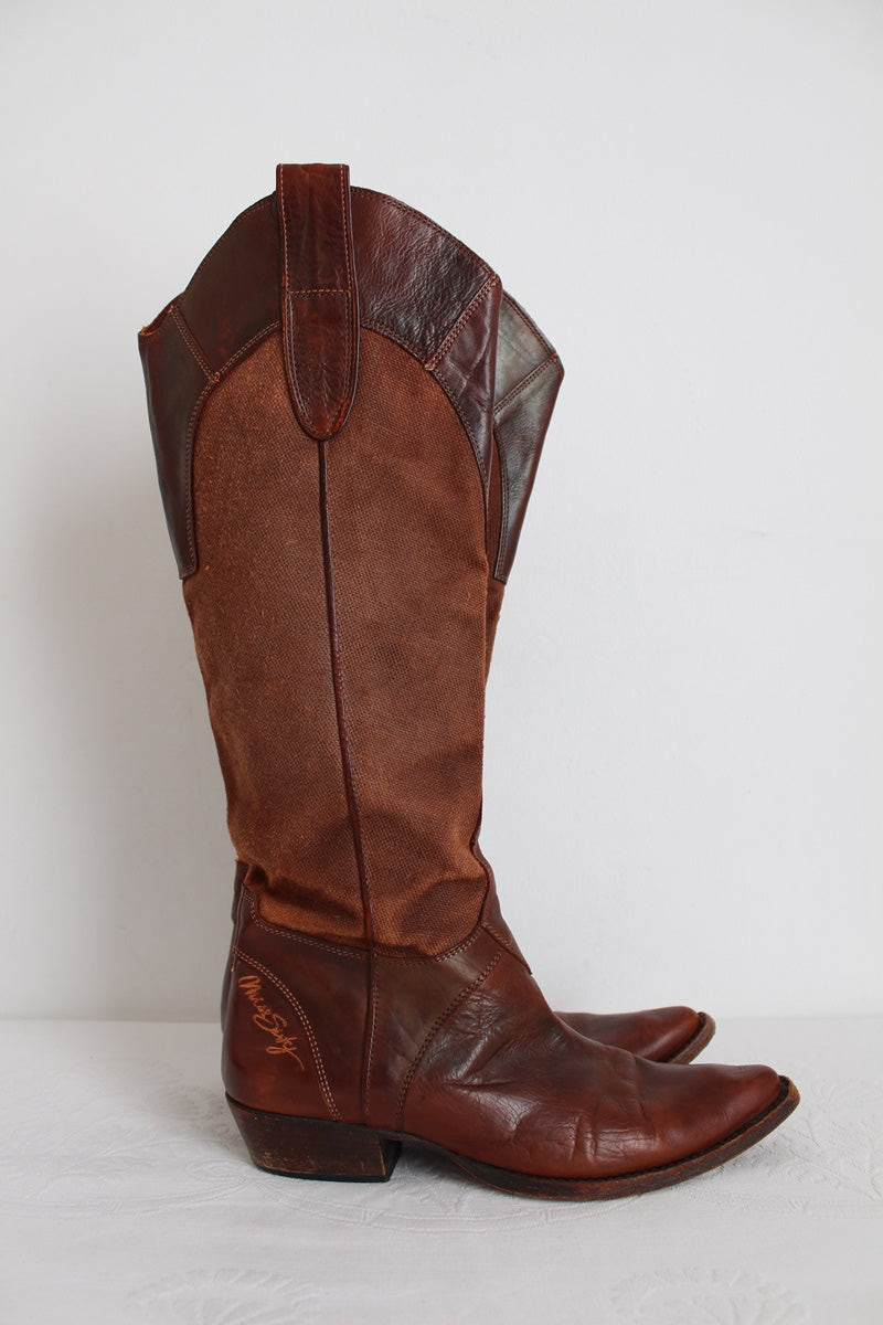 MISS SIXTY GENUINE LEATHER BOOTS - SIZE 7