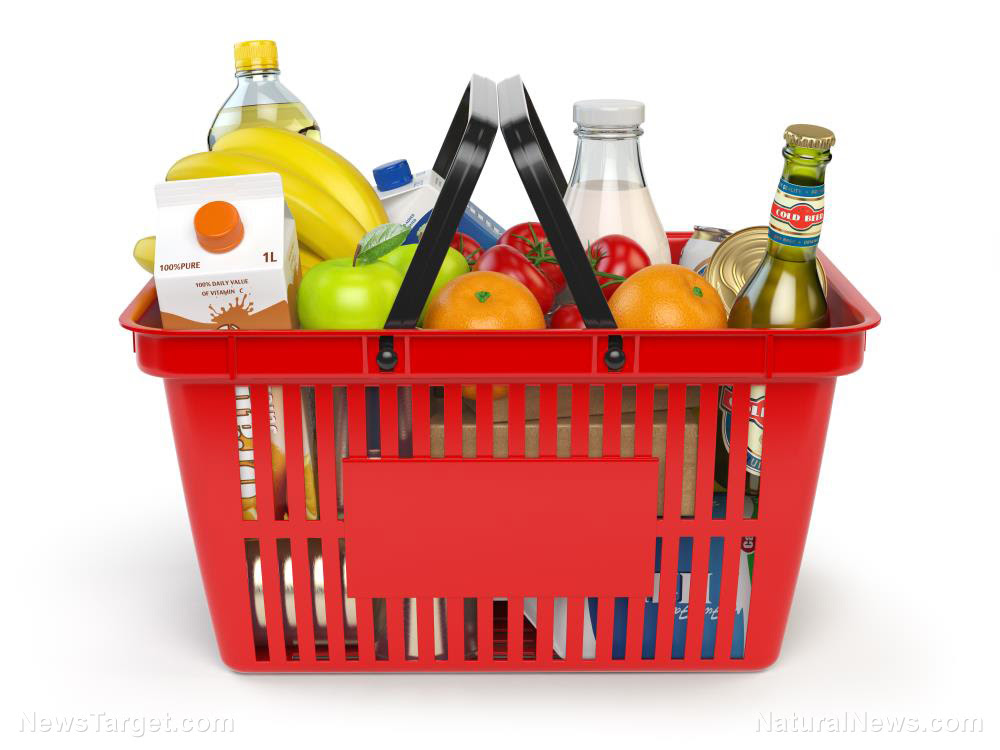 Local government in Philippines declares that unvaccinated people are barred from purchasing FOOD Basket-Grocery-Shop-Isolated-Supermarket-Red-Food