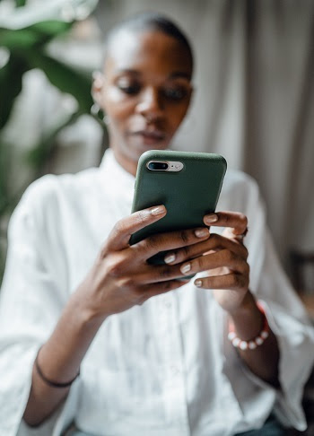 woman on phone