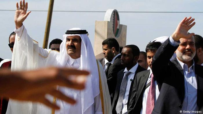 Sheikh
          Hamad bin Khalifa al-Thani in Gaza