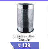 STAINLESS STEEL DUSTBIN ROUND PERFORATED