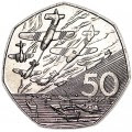 50 пенсов 1994 Великобритания 50 лет высадки союзников в Нормании (день D)