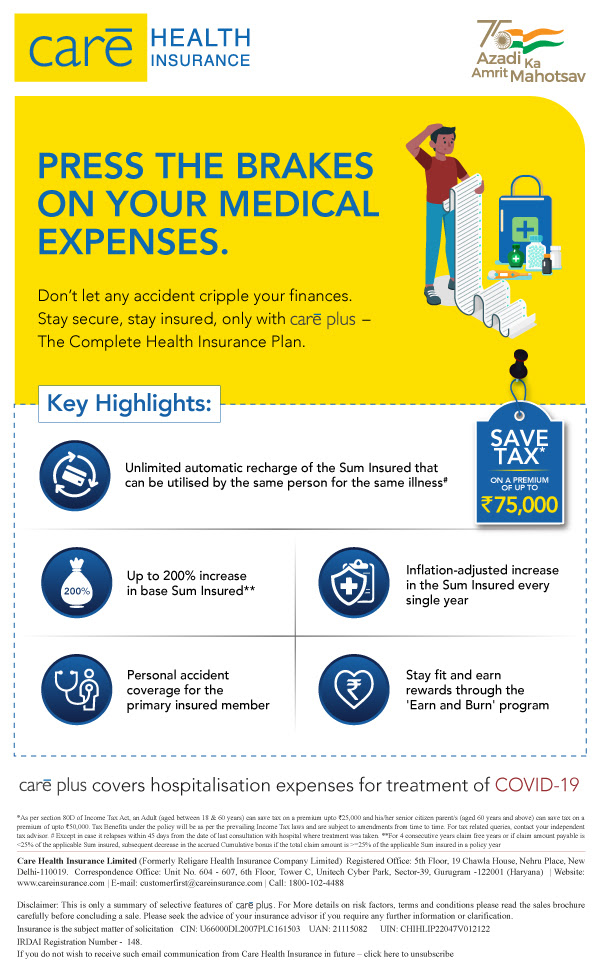 Press the brakes on your medical expenses - Save Tax under 80D of Income Tax Act 3