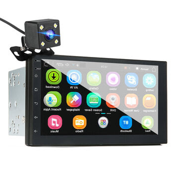 iMars 7 بوصة 2 Din for أندرويد 8.0 Car Stereo Radio MP5 Player 2.5D شاشة GPS WIFI bluetooth FM مع Rear الة تصوير