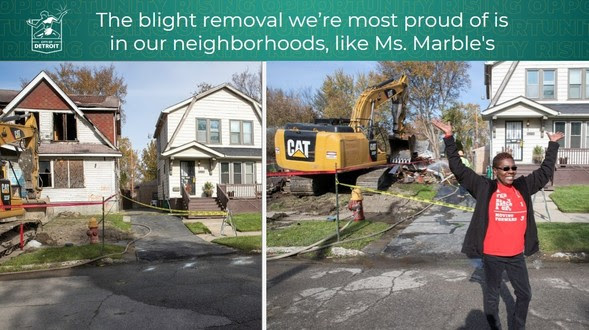 Blight removal slide