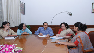 Union Minister Dr Jitendra Singh interacting with a delegation of "Parzor Foundation", a UNESCO associated registered organization devoted to the cause of coexistence of different cultures in India with special focus on Parsi community, at New Delhi.