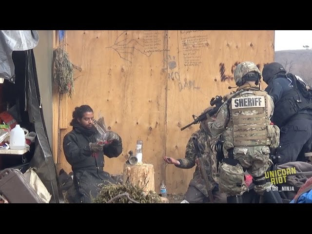 Militarized Police Evict Water Protectors from #NoDAPL Camp Sddefault