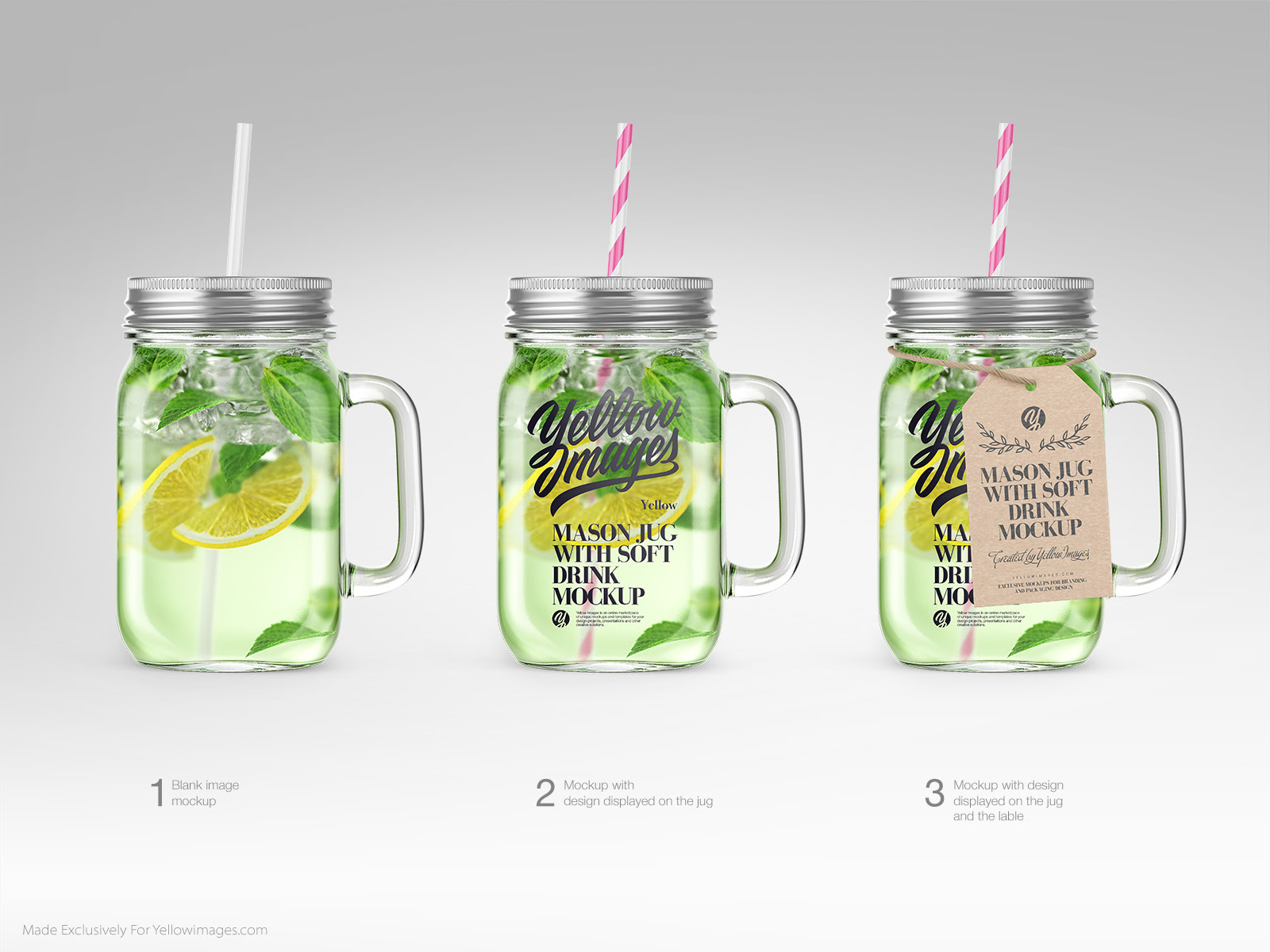 Mason Jug with Different Fillings PSD Mockups on Behance
