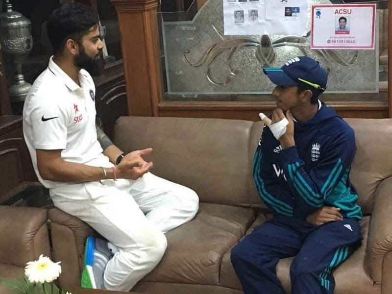 Haseeb Hameed earned the conversation with Indian captain Virat Kohli after the completion of the third Test.