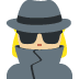 Female sleuth (medium light skin tone) 🕵🏼♀️